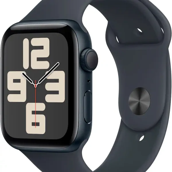Apple Watch SE 2nd Generation (GPS) 44mm Aluminum Case with Midnight Sport Band - ML - Midnight - (2024)