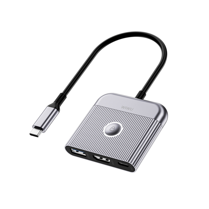 Wiwu Wi-Hb002 Traveling 3In1 Usb-C Hub (2) Wiwu Wi-Hb002 Traveling 3In1 Usb-C Hub
