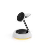 WiWU Wi-W002 Power Air 3 in 1 Wireless Fast Charger With Adjustable ambient light - White
