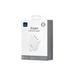 WiWU WI-G005 Essential Pro 65W شاحن GaN ومنافذ USB وType-C - أبيض
