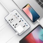 ⁦WiWU Wi-S006 11 في 1 شريط طاقة (4) مقبس + 2 أمبير + 4C مع 1.25 مم2 - أبيض⁩ - الصورة ⁦5⁩