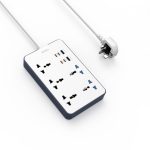 WiWU Wi-S006 11 في 1 شريط طاقة (4) مقبس + 2 أمبير + 4C مع 1.25 مم2 - أبيض