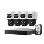 نظام أمان EUFY PoE NVR S4 Max Power Over Ethernet، سلكي، تسجيل 247، كاميرا ثلاثية العدسات Bullet-PTZ HDD بسعة 2 تيرابايت مثبتة مسبقا