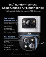 eufy PoE NVR Security System S4 Max Power Over Ethernet, Wired, 247 Recording, Triple Lens Bullet-PTZ Cam pre‑installed 2 TB HDD