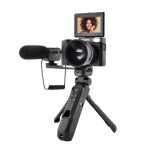 مجموعة كاميرا تدوين فيديو Agfaphoto Realishot VLG4KDIG 24 ميجابكسل 4K بزاوية 16X Digital Zoom - أسود