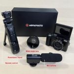 مجموعة كاميرا تدوين فيديو Agfaphoto Realishot VLG4KDIG 24 ميجابكسل 4K بزاوية 16X Digital Zoom - أسود