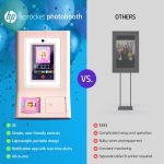 طابعة صور ملونة HP Sprocket Photobooth 3×4 بشاشة لمس LED