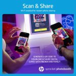 طابعة صور ملونة HP Sprocket Photobooth 3×4 بشاشة لمس LED