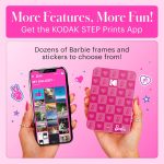 طابعة صور محمولة فورية من KODAK Barbie x Step Slim Wireless - بلون داكن برينك