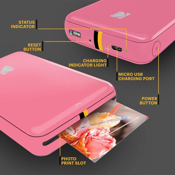 طابعة KODAK Step الفورية مع BluetoothNFC