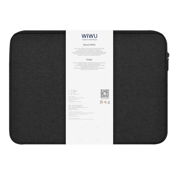 حقيبة WiWU بأكمام بسيطة لجهاز لابتوب/ماك بوك حتى 14 بوصة - أسود