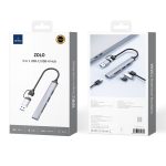 WiWU Wi-HB003 ZOLO 5 in 1 USB-CUSB-A Hub - Gray