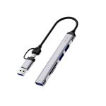 WiWU Wi-HB003 ZOLO 5 in 1 USB-CUSB-A Hub - Gray