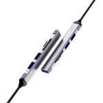 WiWU Wi-HB003 ZOLO 5 in 1 USB-CUSB-A Hub - Gray