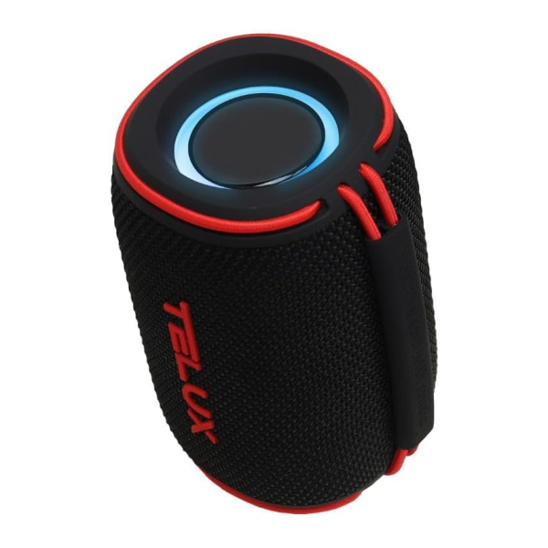 مكبر صوت لاسلكي Telux HiBass15 بقوة 15 واط، أسود وأحمر