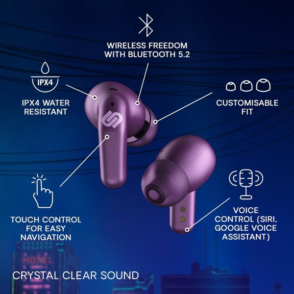 Urbanista Seoul Wireless Earphones Vivid Purple
