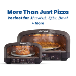 Jeroma Rotaro Electric Rotating Pizza Oven with 450°C Heat, Rotating Stone, Stainless Steel Countertop