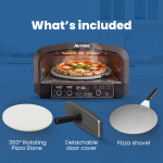 Jeroma Rotaro Electric Rotating Pizza Oven with 450°C Heat, Rotating Stone, Stainless Steel Countertop