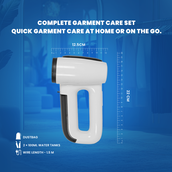 Jeroma LuftPro Handheld Garment Steamer 2-in-1 Steam Iron & Clothes Steamer