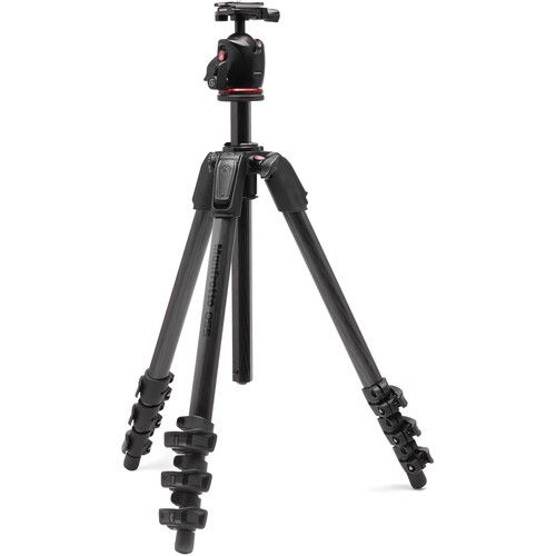 طقم حامل ثلاثي Manfrotto 055XPRO AS من ألياف الكربون مع رأس كروي