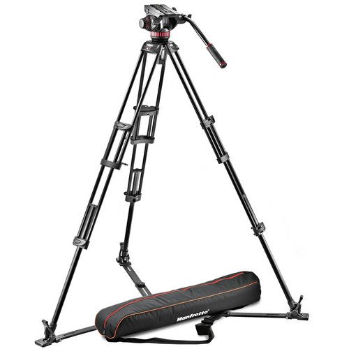 رأس فيديو هيدروليكي بقاعدة كروية Manfrotto 502HD / ترايبود 546GB / وحقيبة حمل - ترايبود 5.5 كجم