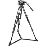 رأس فيديو Manfrotto 509HD مع أرجل حامل ثلاثي 545GB ومُباعد أرضي وحقيبة مبطّنة، سعة حمولة 13.5 كجم