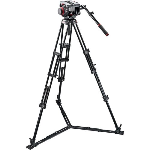 Manfrotto 509HD Video Head with 545GB Tripod Legs, Ground Spreader & Padded Bag Load Capacity 13.5KG