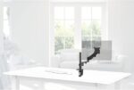 Hama Monitor Holder with Height-Adjustable Gas Spring | 13"–35" Monitor Arm | Swivel, Tilt & Rotation | VESA Desk Mount | Black - Image 3