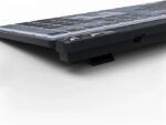 Slim black keyboard with backlit keys