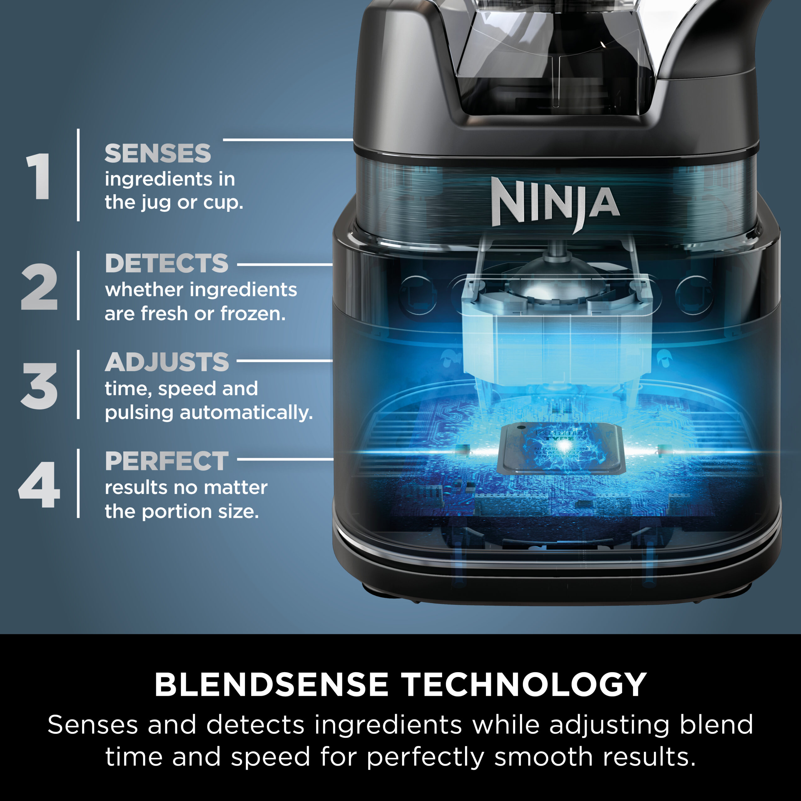 Tb301Me 3 Copy Scaled النينجا يجمع &Lt;Strong&Gt;Ninja Detect Duo Power Blender Pro &Amp; Single Serve 2.1L&Lt;/Strong&Gt; بين تقنية Blendsense الذكية وأداء قوي بقدرة 1200W لضبط السرعة ووقت المزج تلقائيًا لنتائج مثالية. مع إبريق كبير بحجم عائلي سعة 2.1L، وكوبين للاستخدام الفردي سعة 700Ml، وشفرات Total Crushing، وبرامج مزج متعددة، فهو مثالي للسموذي والمشروبات المجمّدة والصلصات والشوربات والغموس وتحضير الوجبات. Ninja Detect Duo Power Blender Pro خلاط Ninja Detect Duo Power Blender Pro &Amp; Single Serve سعة 2.1L | خلاط ذكي 1200W | تقنية Blendsense | 2 × أكواب 700Ml | Tb301Me