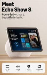 Amazon Echo Show 8 (2025), Vibrant HD 8.7" display with spatial audio, and Alexa, Glacier White - Image 2
