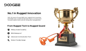Boneair Swim 1 02 Doogee &Lt;Strong&Gt;Dgej-Cp005-01&Lt;/Strong&Gt; Experience Music Without Blocking Your Ears With The&Lt;Strong&Gt; Doogee Boneair Swim Bone Conduction Headphones&Lt;/Strong&Gt;. Designed For Swimmers And Athletes, These Open-Ear Headphones Feature &Lt;Strong&Gt;Ip68 Waterproof&Lt;/Strong&Gt; Protection, &Lt;Strong&Gt;Bluetooth 5.4, 64Gb Built-In Mp3 Storage,&Lt;/Strong&Gt; Ai Call Noise Reduction, And Up To &Lt;Strong&Gt;8 Hours Of Playback&Lt;/Strong&Gt;, Making Them Ideal For Swimming, Running, Cycling, And Outdoor Adventures. Doogee Boneair Swim Doogee Boneair Swim Bone Conduction Headphones | Ip68 Waterproof | Bluetooth 5.4 | 64Gb Mp3 Storage | Open-Ear Sports Headset | Orange