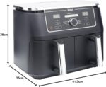 Ninja Foodi Dual Zone Air Fryer 2 Drawers, 6 Cooking Functions, 9.5L Capacity, Black, AF400ME - Image 7