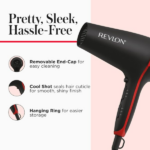 REVLON SmoothStay Coconut Oil Infused Hair Dryer with Diffuser and Concentrator – RVDR5317