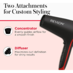 REVLON SmoothStay Coconut Oil Infused Hair Dryer with Diffuser and Concentrator – RVDR5317