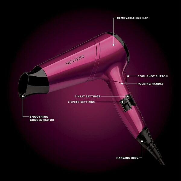 Revlon Frizz Fighter Hair Dryer RVDR5229E 2200W with Folding Handle buttons