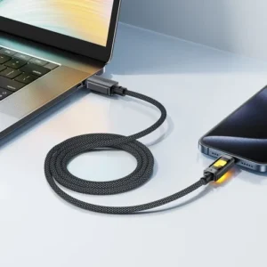 Acefast Usb-C To Usb-C Cable 60W 1.2M - C21-03 - Black 2 Acefast The ≪Strong≫Acefast C21-03 Acewire Pro≪/Strong≫ Is A Durable 1.2M Usb-C To Usb-C Charging And Data Cable Designed For Smartphones, Tablets, Laptops And Other Compatible Usb-C Devices. It Supports Up To 60W Fast Charging And Features A Strong Nylon-Braided Exterior, Aluminium Alloy Connectors And A Distinctive 7-Color Gradient Indicator Light. 804982 Acefast The ≪Strong≫Acefast C21-03 Acewire Pro≪/Strong≫ Is A Durable 1.2M Usb-C To Usb-C Charging And Data Cable Designed For Smartphones, Tablets, Laptops And Other Compatible Usb-C Devices. It Supports Up To 60W Fast Charging And Features A Strong Nylon-Braided Exterior, Aluminium Alloy Connectors And A Distinctive 7-Color Gradient Indicator Light. Acefast Usb-C To Usb-C Cable 60W Acefast Usb-C To Usb-C Cable 60W 1.2M - C21-03 - Black