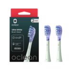 Oclean UW01 Ultra White Brush Head Green Color - Pack of 2 - Image 2