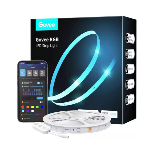 Govee Rgb Smart Led Strip Lights 5M With Wifi, Bluetooth &Amp; Music Sync