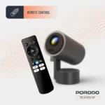 Porodo Full HD Smart Projector 1080p with Android 13, WiFi & Bluetooth – Grey - Image 4
