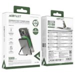 ACEFAST M16 Magnetic Wireless Power Bank 5000mAh 18W – Black - الصورة 4