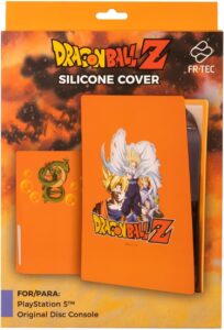 Frtec Silicone Case For Ps5 Console Disk Edition Dragon Ball Z Dust And Scratch Resistant Double Silicone Case Ps5 Easy Installation Original Ps5 5 Give Your Playstation 5 A Dragon Ball Z Makeover With The Officially Licensed &Lt;Strong&Gt;Fr-Tec Dbz Silicone Cover&Lt;/Strong&Gt;. Designed Specifically For The Original Ps5 Disc Edition, The Flexible Two-Piece Silicone Cover Protects Both Sides Of The Console While Adding Unmistakable Dragon Ball Z Style To Your Gaming Setup. Dragon Ball Z Silicone Cover For Ps5 Fr-Tec Dragon Ball Z Silicone Cover For Ps5 Disc Edition | Official Dbz Gaming Accessory