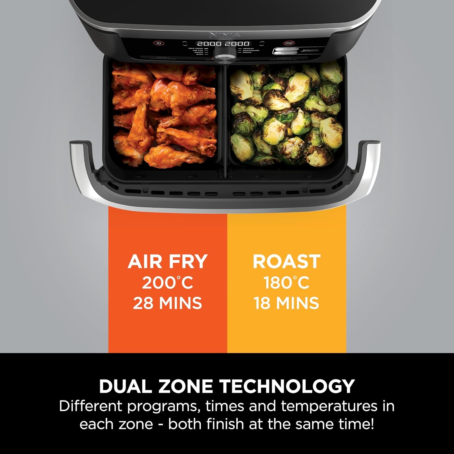Ninja Foodi Flexdrawer Megazone Air Fryer 10.4L Af500Me - Image 4