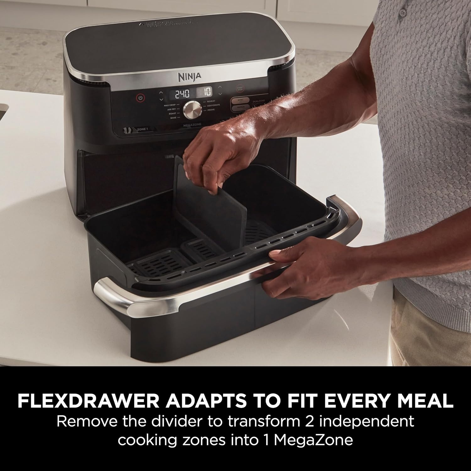 Ninja Foodi Flexdrawer Megazone Air Fryer 10.4L Af500Me - Image 6