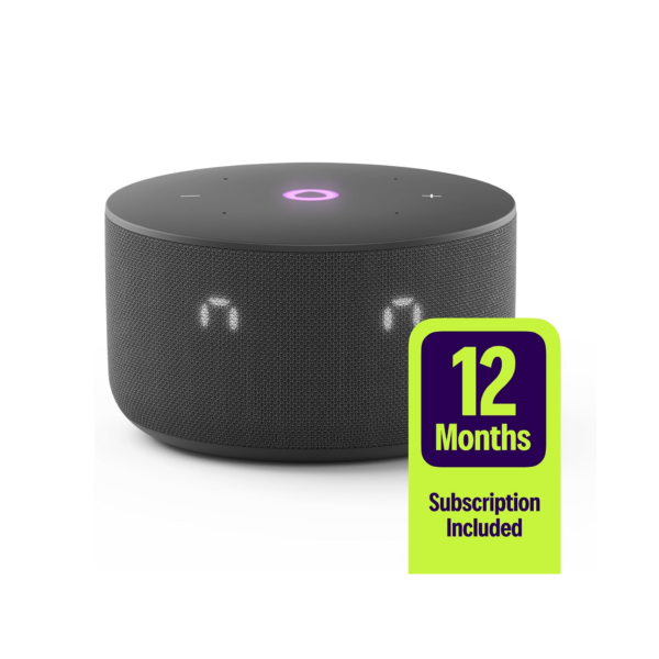 Yasmina Mini AI Smart Speaker | Arabic & English Voice Assistant - Black +12months Subscription Include