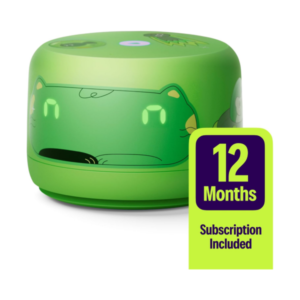 Yasmina Lite AI Smart Speaker – Green | Arabic & English Voice Assistant + 12months Subscription Include